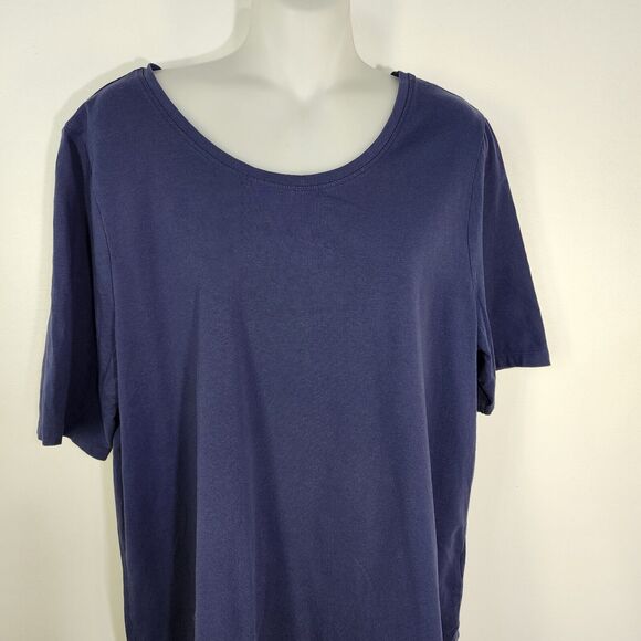 Denim & Co. Women Tops Large Essentials AnyWear Jersey Set 2 Blue Black A378932 - Picture 4 of 11